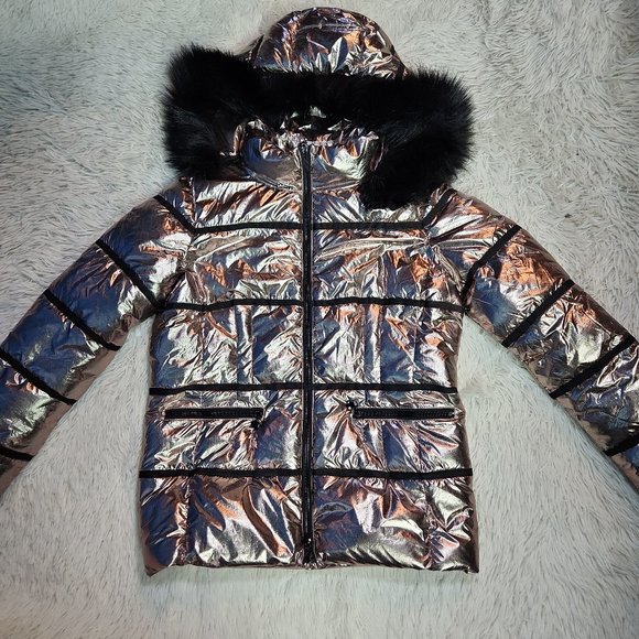 Frank Lymen Design Puffer Jacket Silver - Medium - Picture 1 of 5